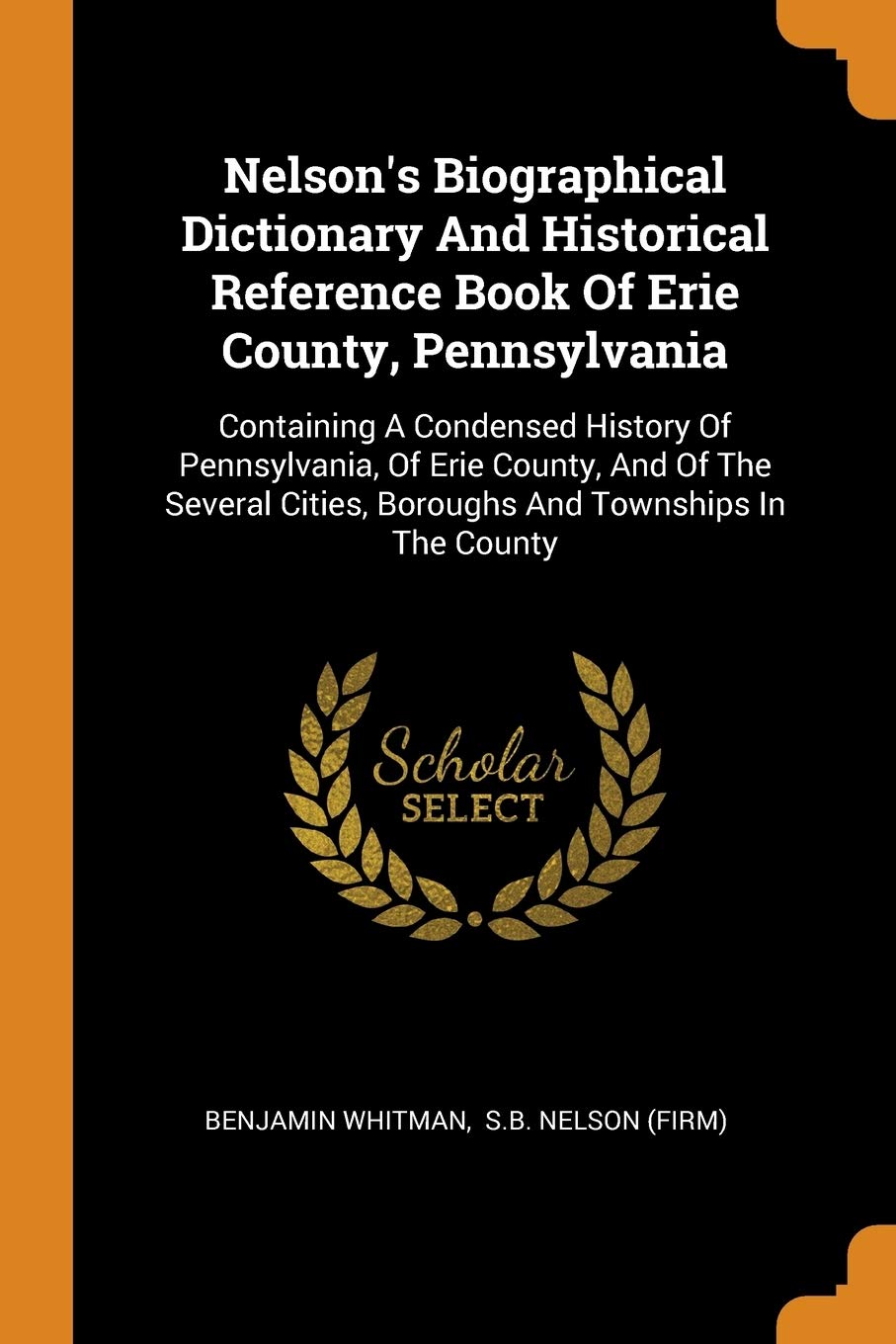 Nelson's Biographical Dictionary and Historical Reference Book of Erie County, Pennsylvania: Containing a Condensed History of Pennsylvania, of Erie ... Cities, Boroughs and Townships in the County Politics & History