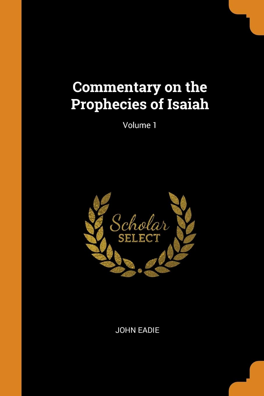 Commentary on the Prophecies of Isaiah; Volume 1 Politics & History