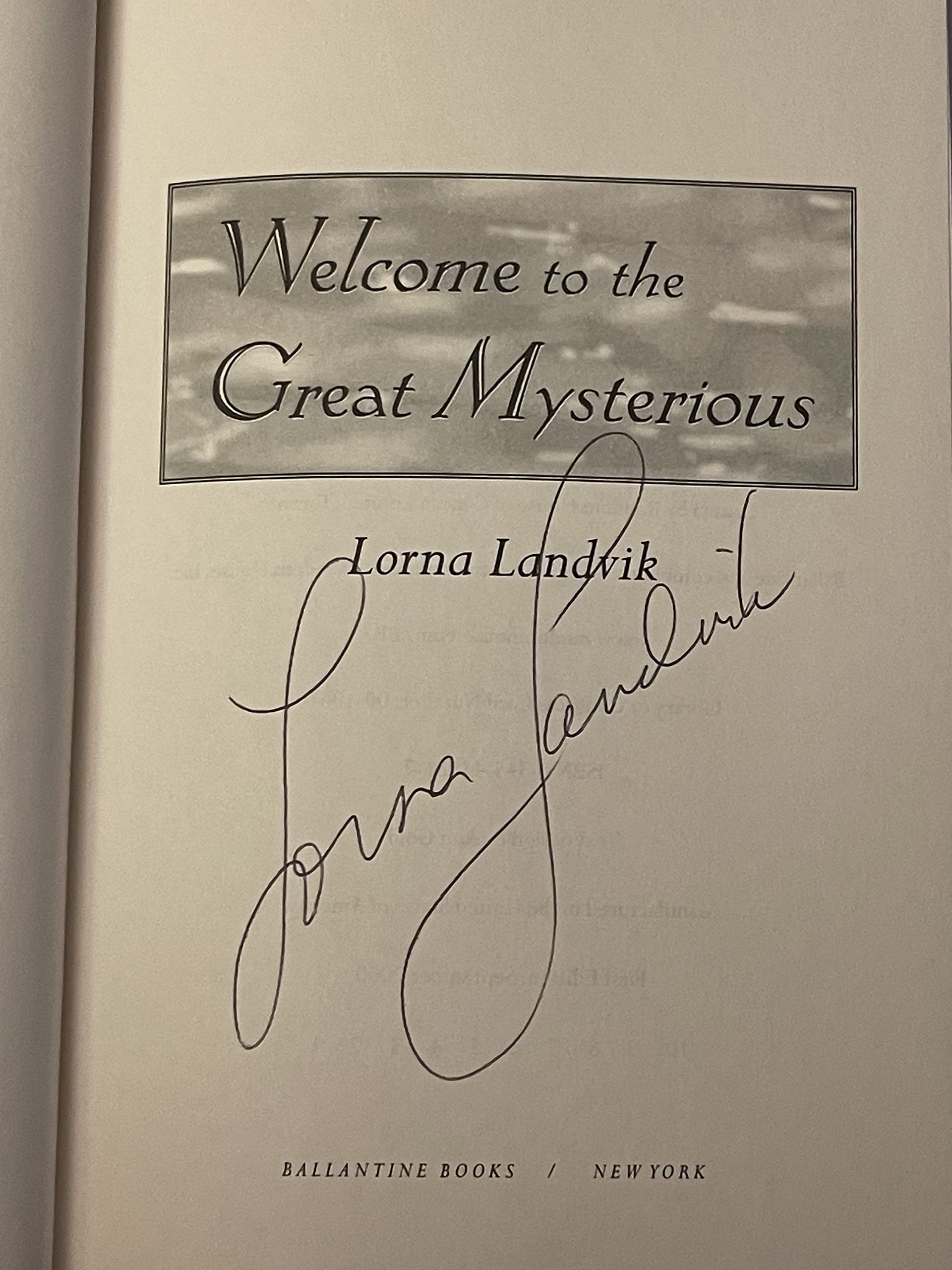 Welcome to the Great Mysterious Contemporary literature