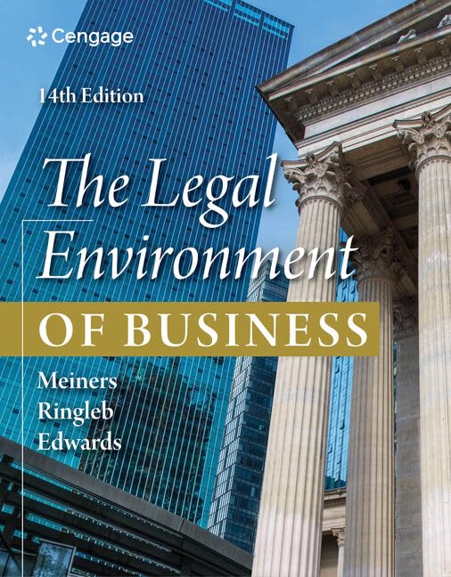The Legal Environment of Business (Mindtap Course List) Law