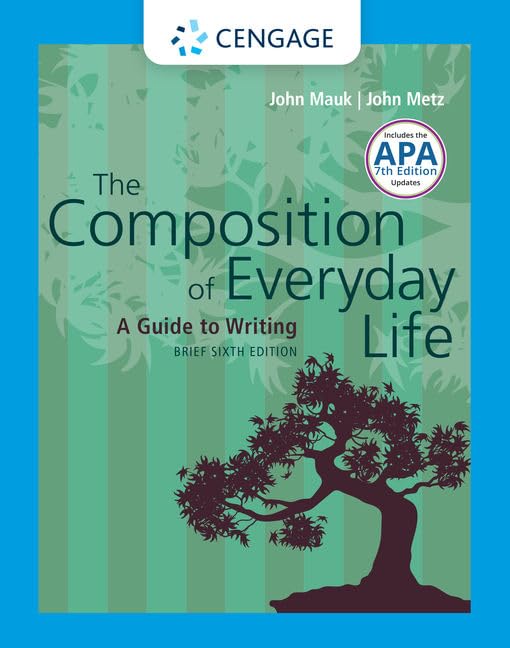 The Composition of Everyday Life, Brief with APA 7e Updates Media & Communication