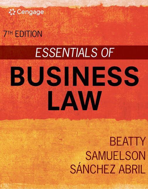 Essentials of Business Law (Mindtap Course List) Law