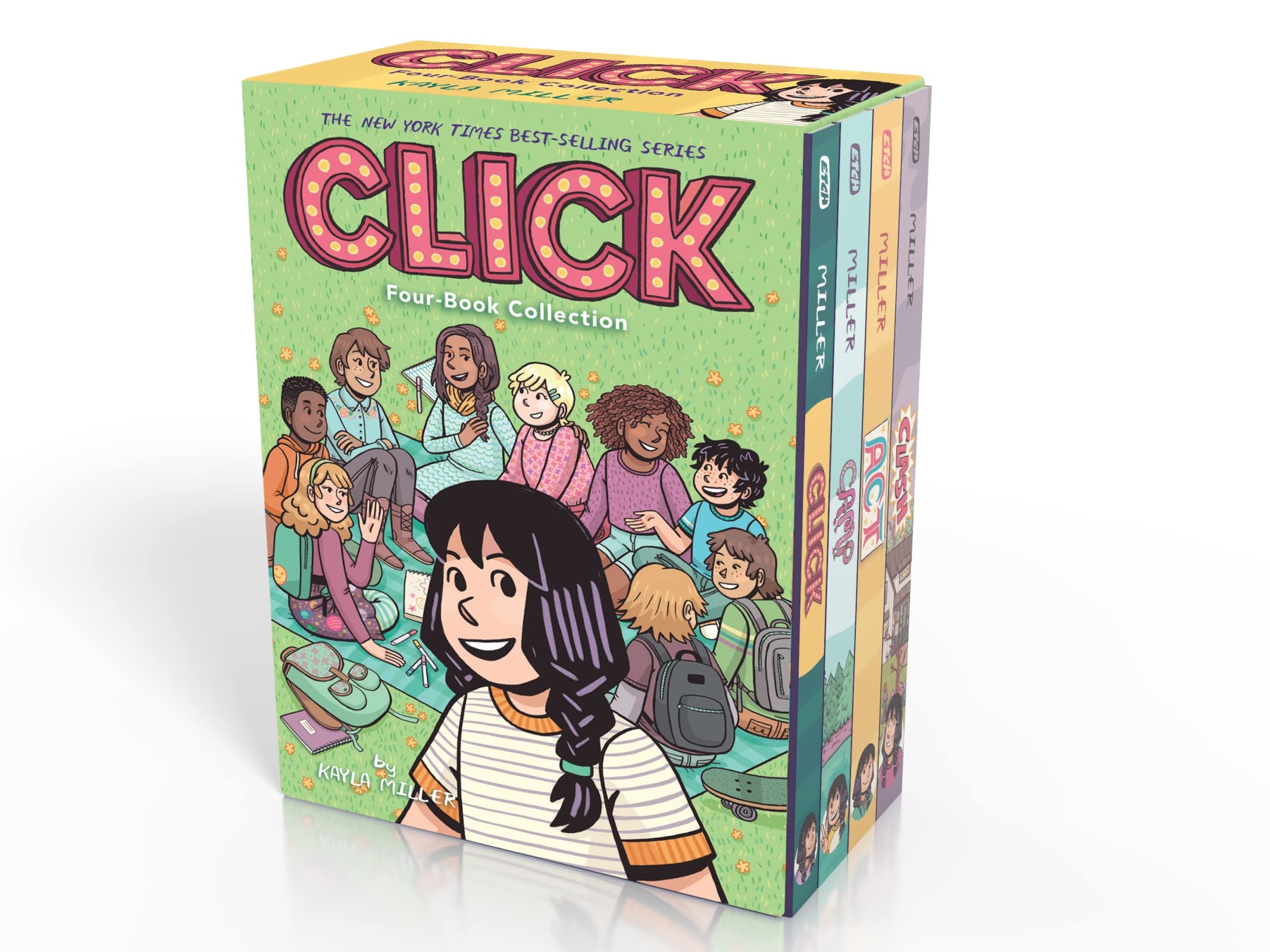 Click 4-Book Box Set: Four Humorous Graphic Novels About Friendship and School Adventures for Kids (Ages 8-12) (A Click Graphic Novel) Manga
