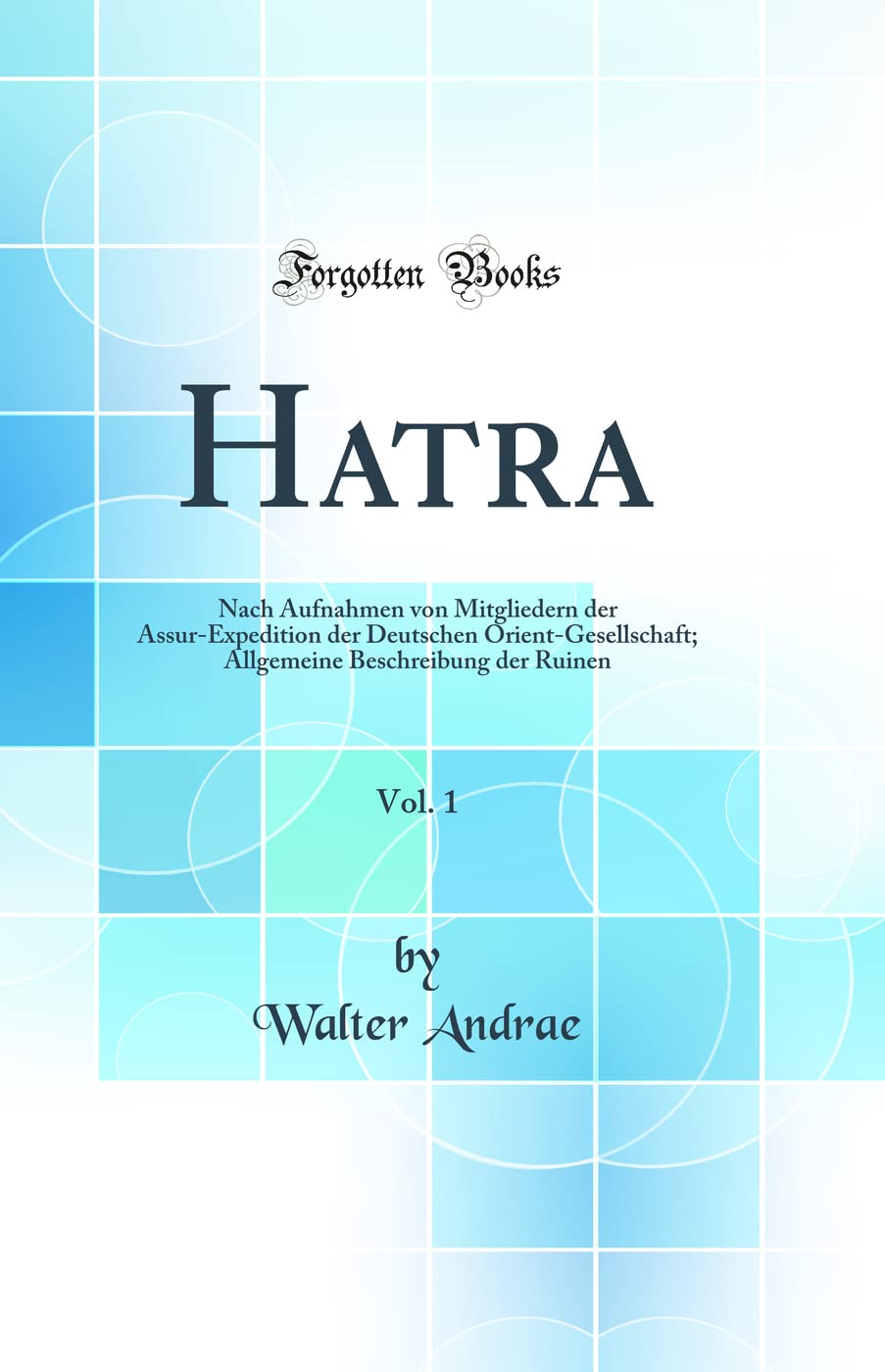 Hatra, Vol. 1: Nach Aufnahmen von Mitgliedern der Assur-Expedition der Deutschen Orient-Gesellschaft; Allgemeine Beschreibung der Ruinen (Classic Reprint) Architecture