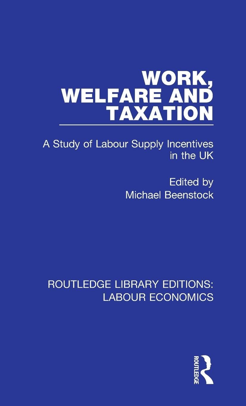 Product Image: Work, Welfare and Taxation
