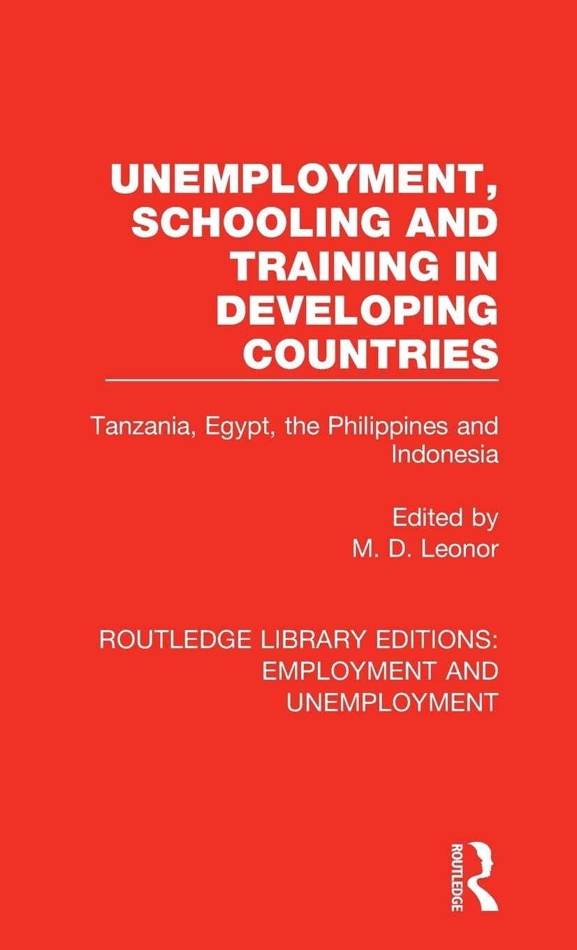 Unemployment, Schooling and Training in Developing Countries Social Sciences