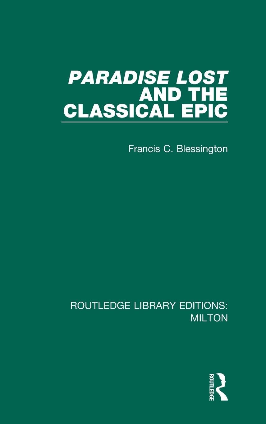 Paradise Lost and the Classical Epic Poetry