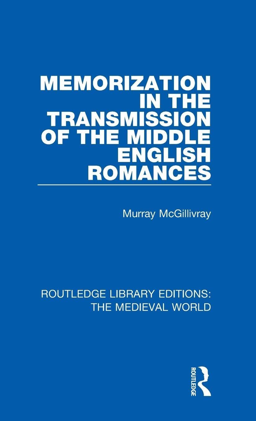 Memorization in the Transmission of the Middle English Romances Poetry