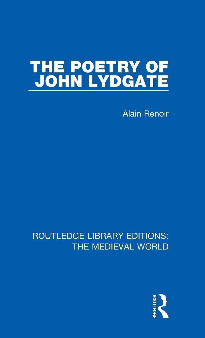 The Poetry of John Lydgate Contemporary literature