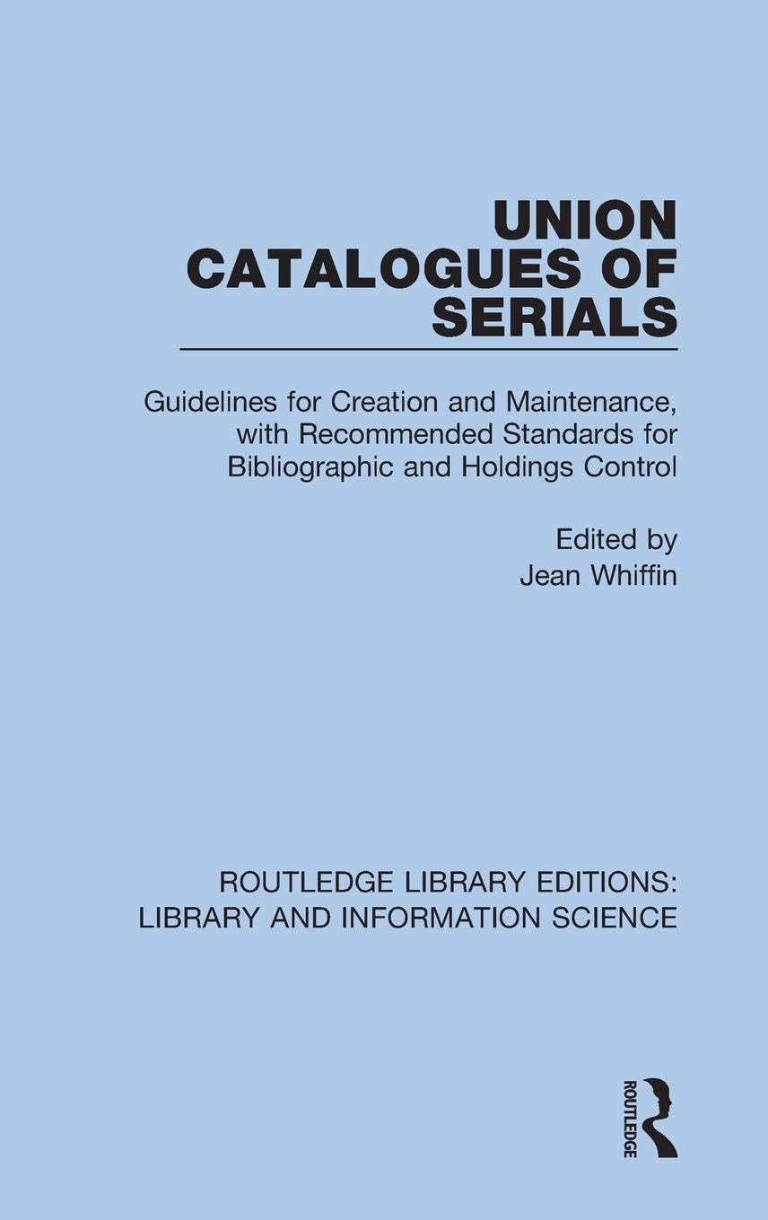 Union Catalogues of Serials Social Sciences
