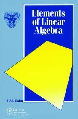 ELEMENTS OF LINEAR ALGEBRA Books
