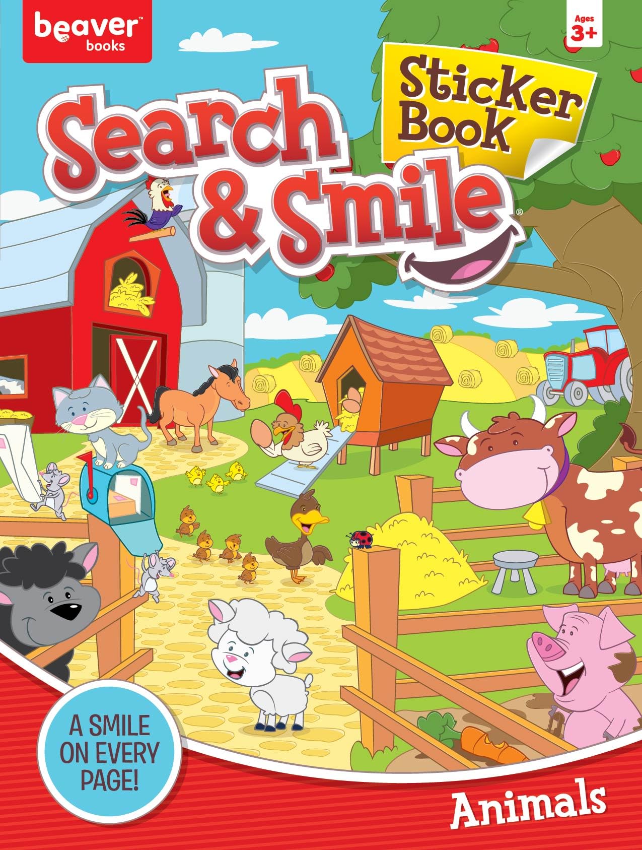 Search and Find Sticker Books for Kids Ages 3-5: Animals - Boost Learning with Hidden Pictures & 50+ Stickers! Tiptoi & Games