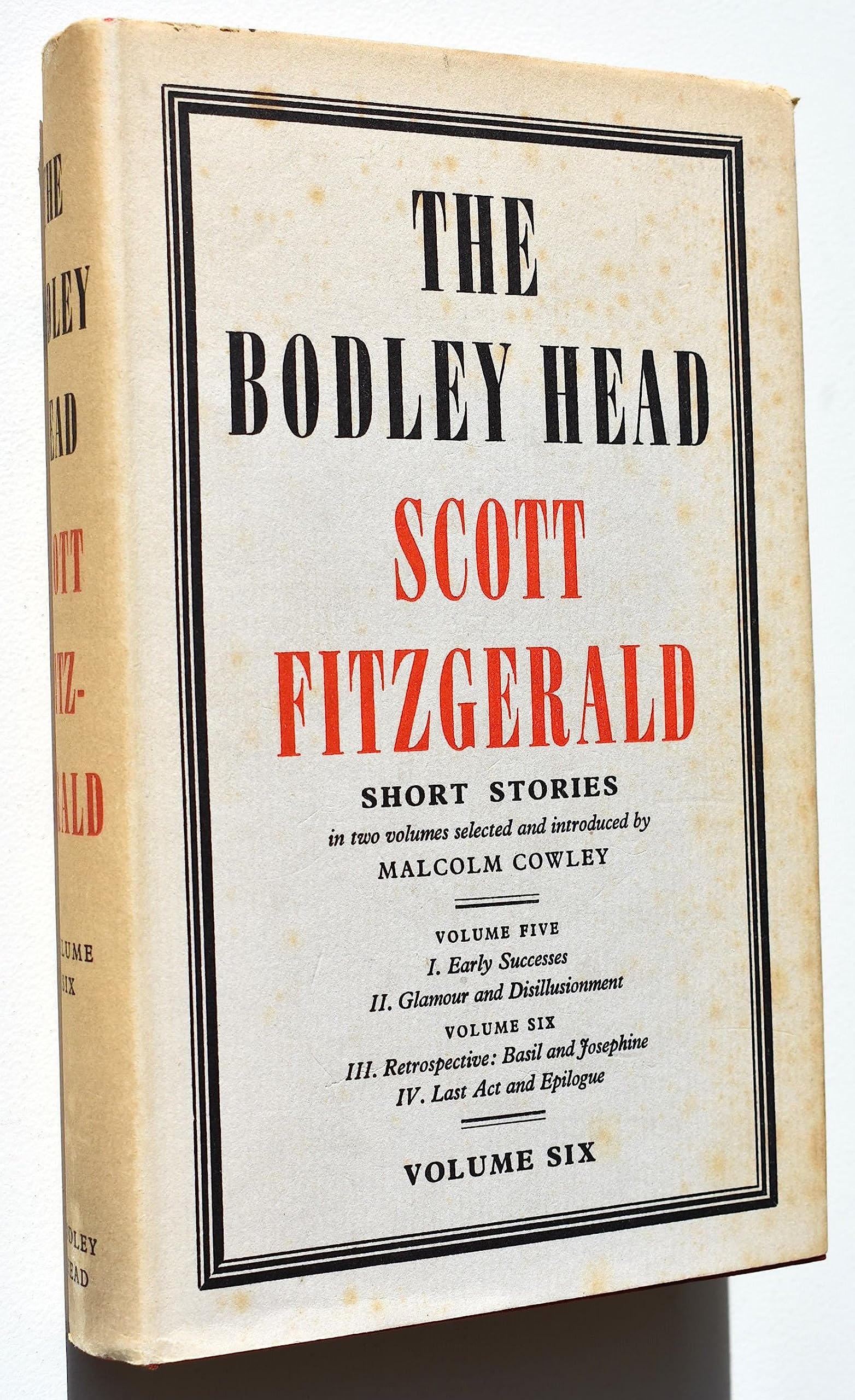 The Bodley Head Scott Fitzgerald: v. 6 Contemporary literature