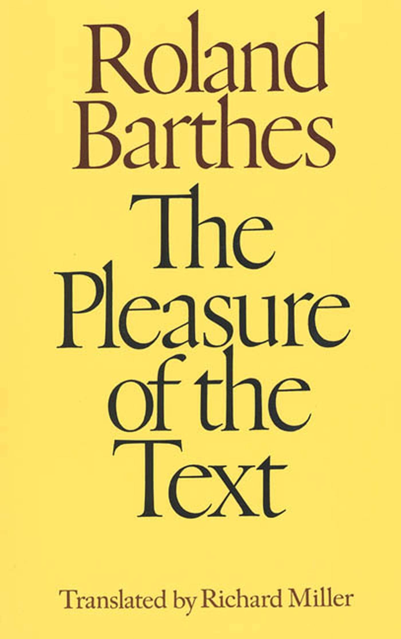 The Pleasure of the Text Contemporary literature