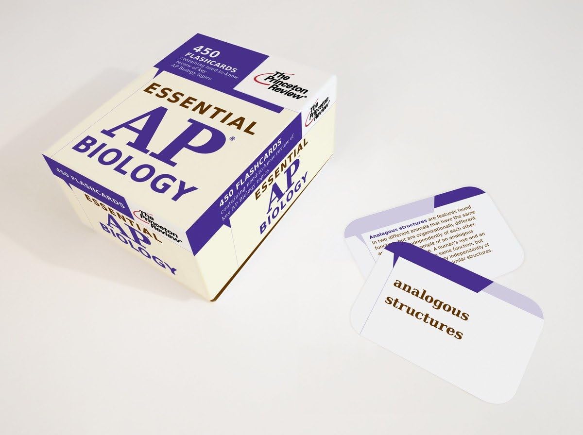 Essential AP Biology (flashcards): 450 Flashcards with Need-To-Know Terms for Key AP Biology Subject Areas book