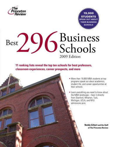 Best 296 Business Schools 2009 (Princeton Review) Reference Books