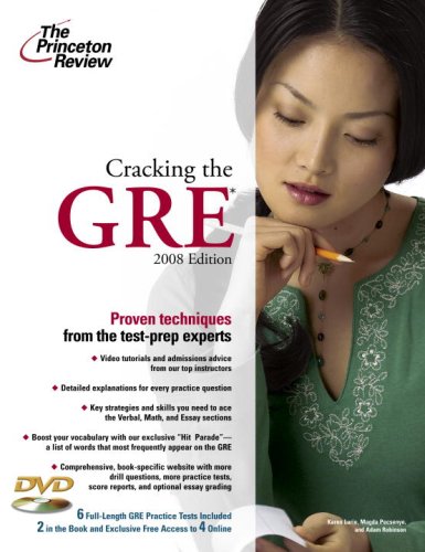 The Princeton Review Cracking the Gre 2008 (CRACKING THE GRE WITH SAMPLE TESTS ON CD-ROM) General education