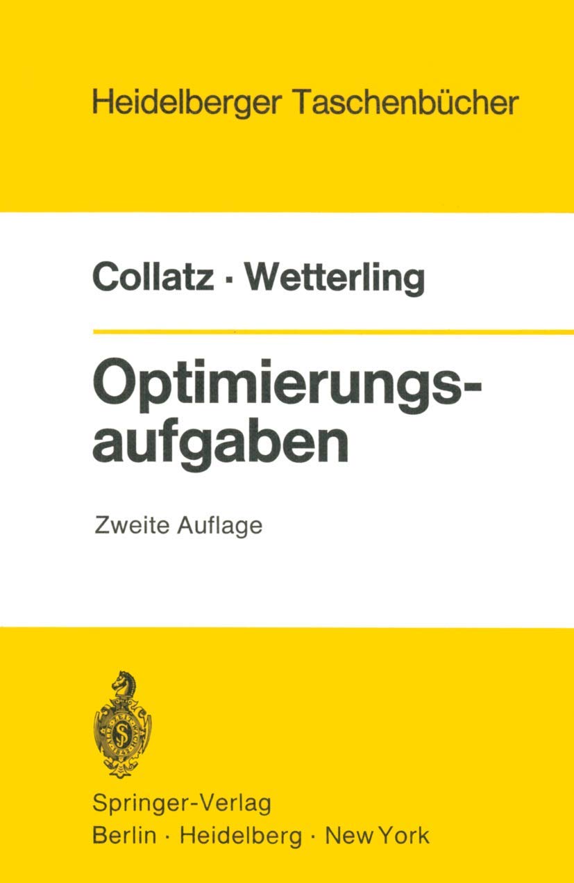 Optimierungsaufgaben (Heidelberger Taschenbücher, 15, Band 15) Mathematics