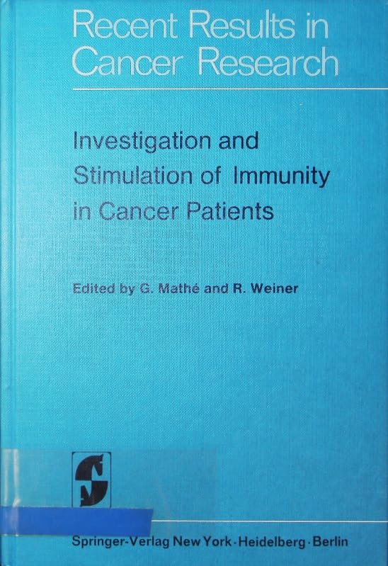 Investigation and Stimulation of Immunity in Cance Books