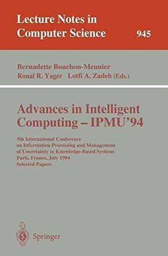 Product Image: Advances in Intelligent Computing--Ipmu '94: 5th International Conference on Information Processing and Management of Uncertainty in Knowledge-Based (Lecture Notes in Computer Science)