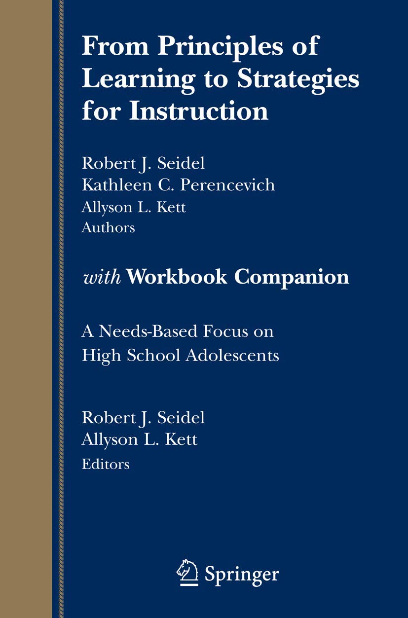 From Principles of Learning to Strategies for Instruction-With Workbook Companion Social Sciences