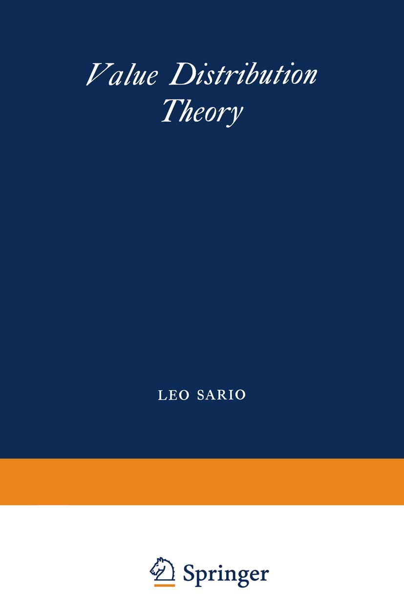 Value Distribution Theory (The University Series in Higher Mathematics) Mathematics