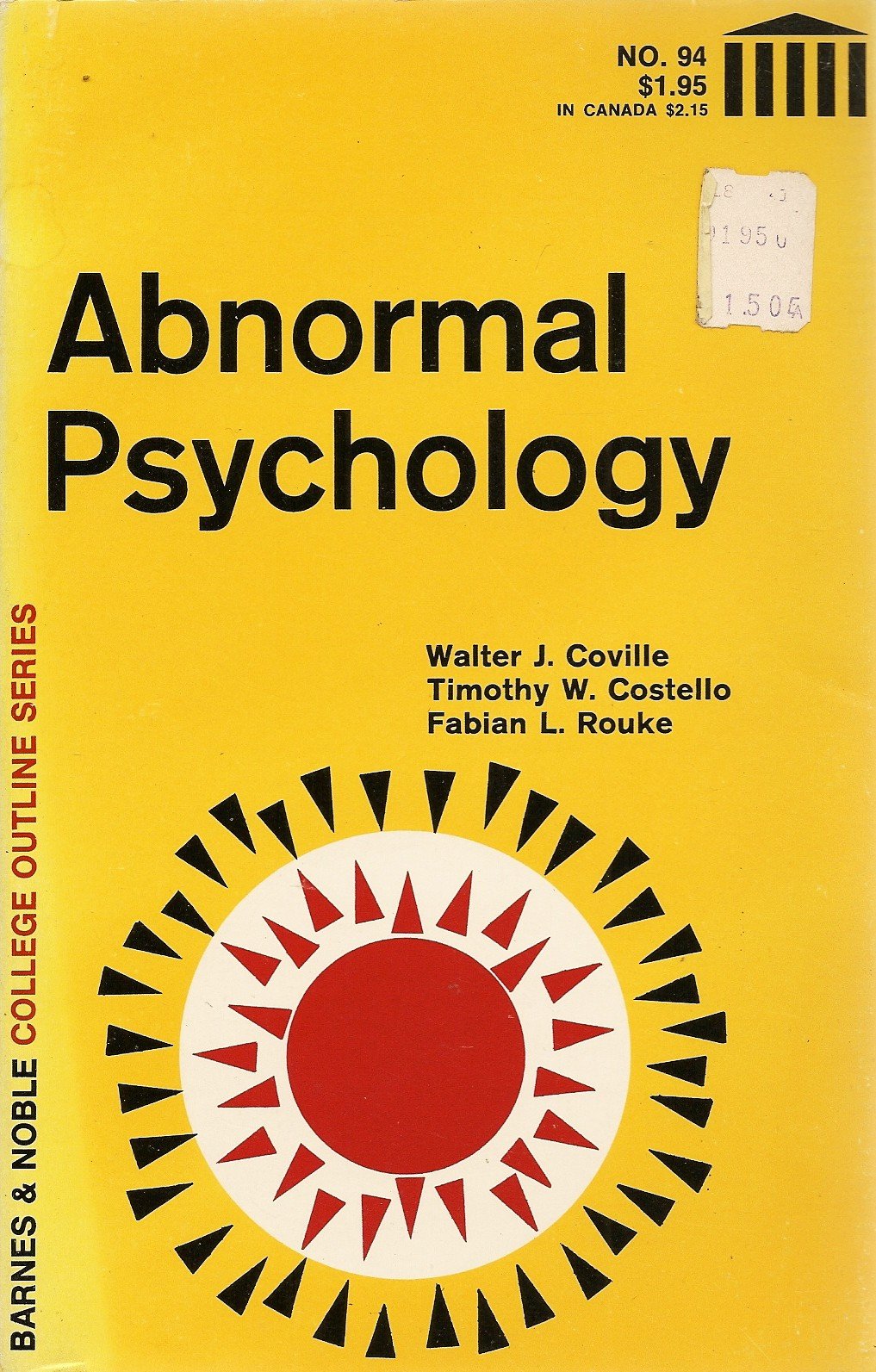 Product Image: Abnormal Psychology (College Outline S.)