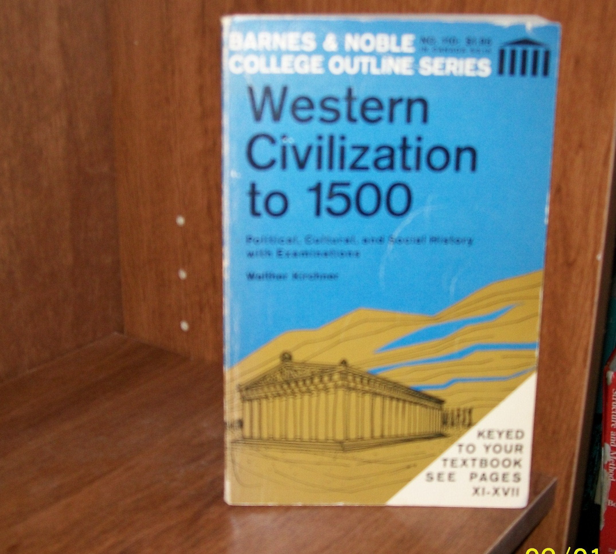 Western Civilization to 1500 (College Outline) Books