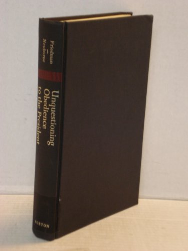Unquestioning obedience to the President;: The ACLU case against the illegal war in Vietnam, Books
