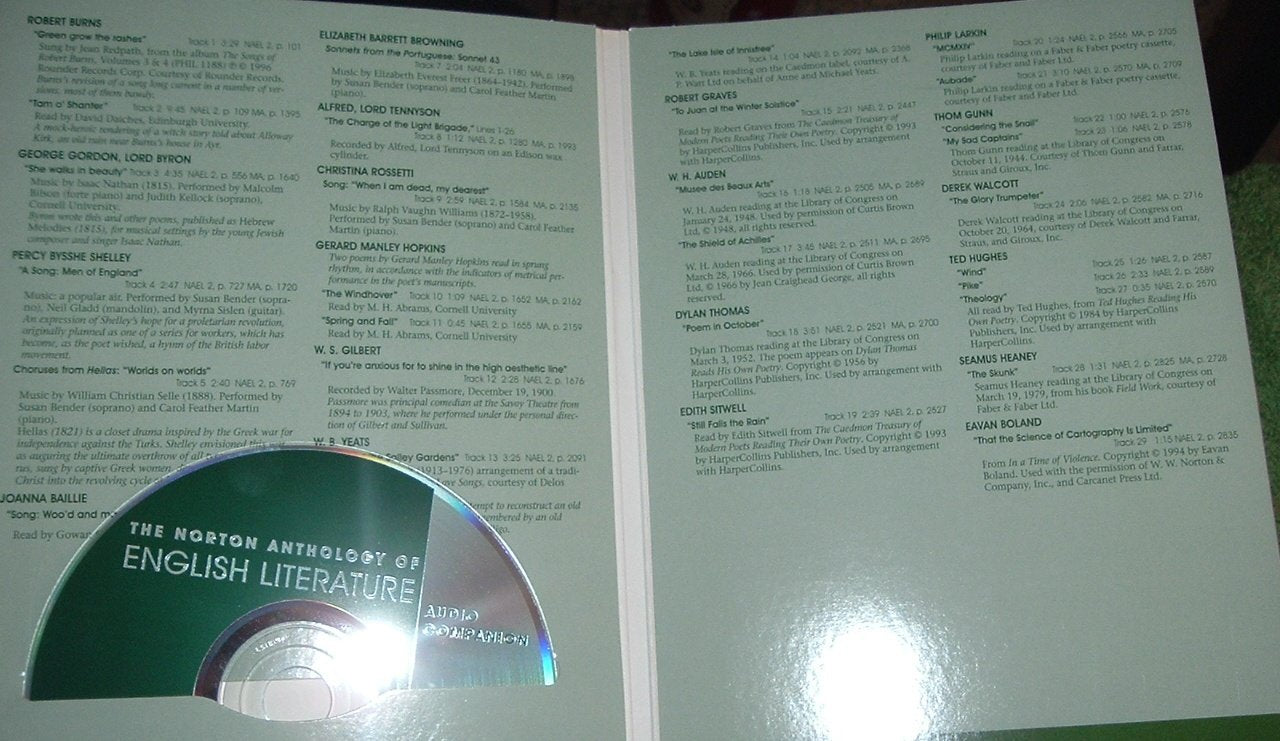 N A E 7E-V2 AUDIO CD (The Norton Anthology of English Literature) Contemporary literature