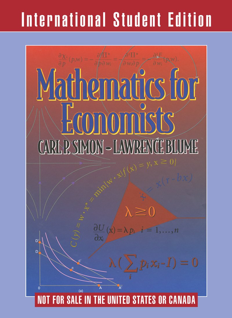 Mathematics for Economists, International Student Edition Law