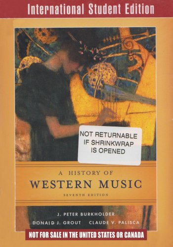 A History of Western Music Arts & Music