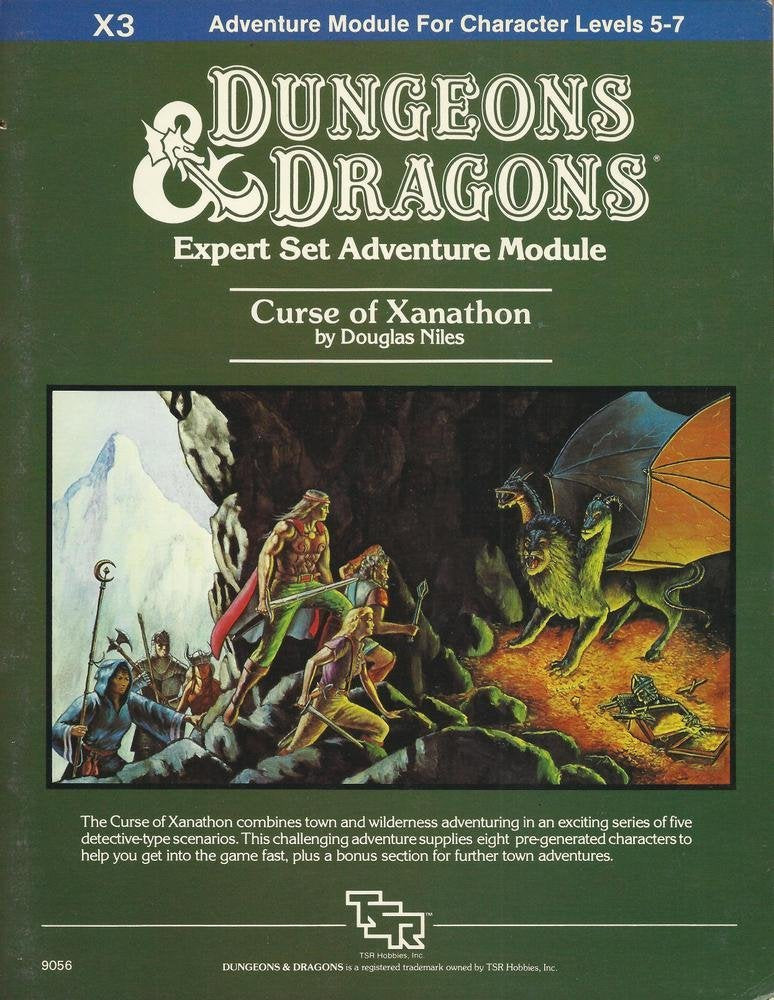 Curse of Xanathon: Dungeons and Dragons, Expert Set Adventure Module, No. X3 Fantasy & Sci-Fi