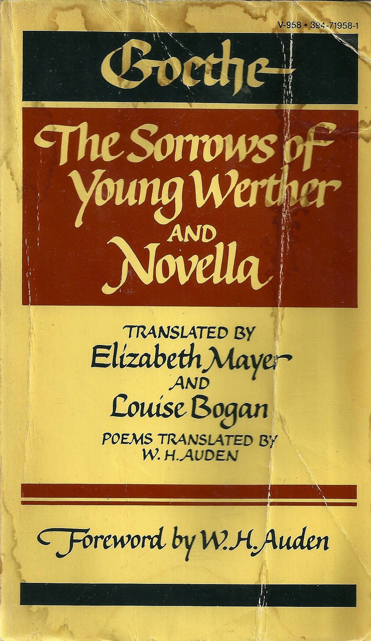 The Sorrows of Young Werther and Novella book