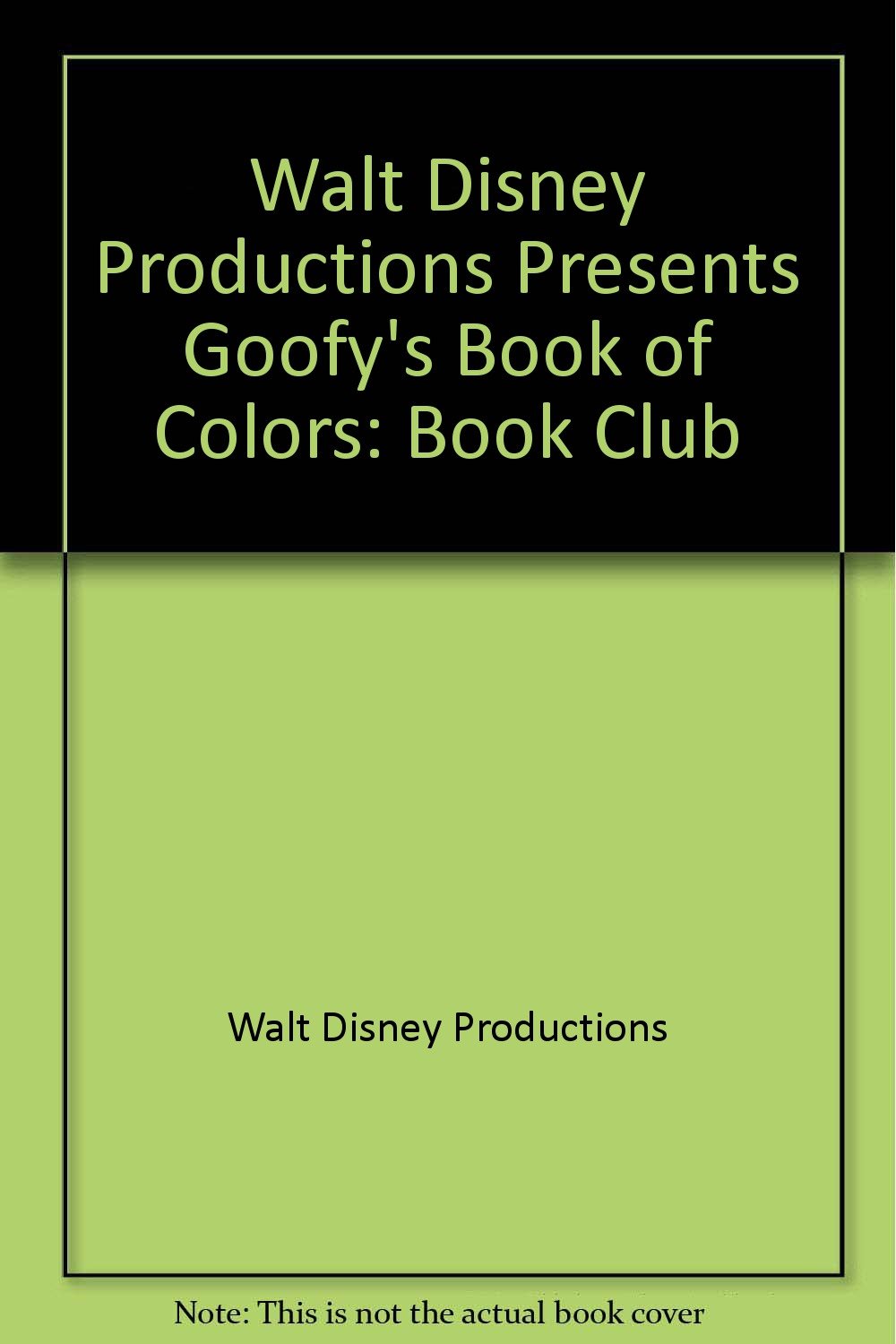GOOFY'S BOOK OF COLORS Books