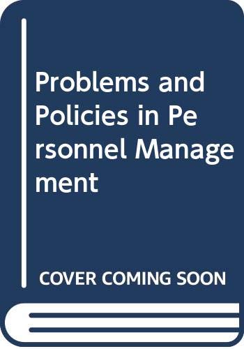 Problems and Policies in Personnel Management Business, Finance & Career