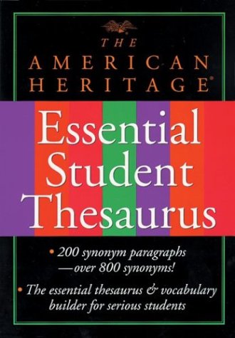American Heritage Essential Student Thesaurus Reference Books