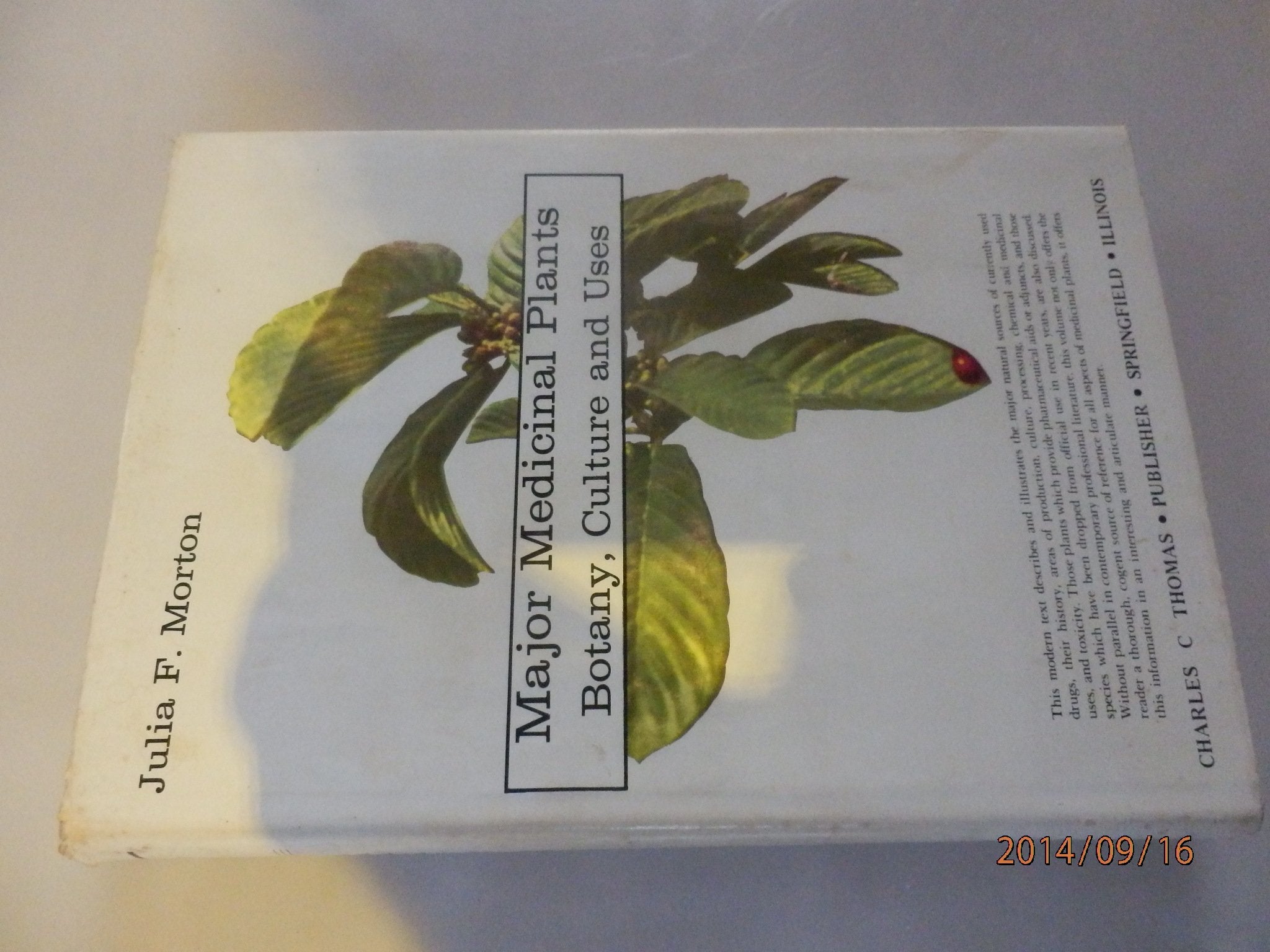 Major Medicinal Plants: Botany, Culture and Uses Business & Technology
