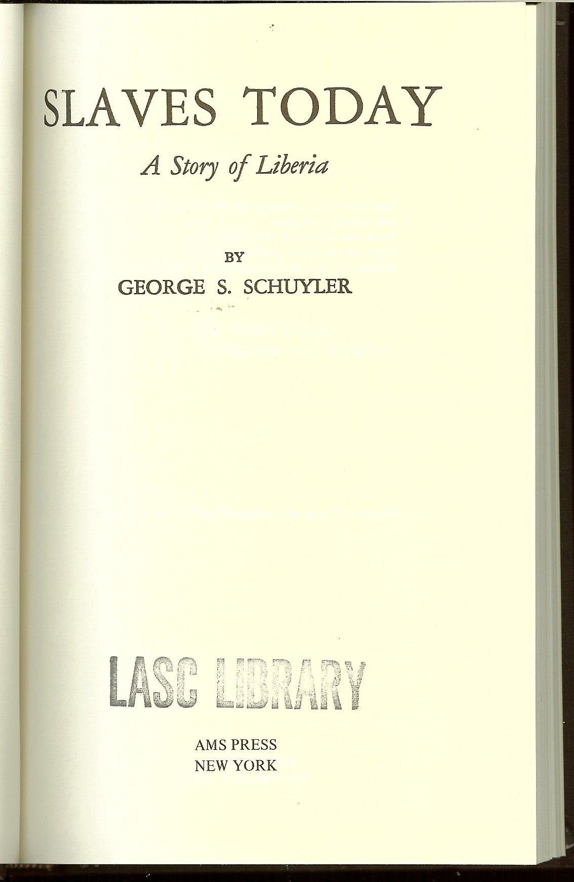Slaves Today a Story of Libera Contemporary literature