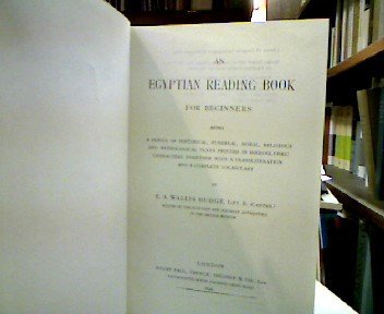 An Egyptian Reading Book for Beginners: Being a Series of Historical, Funereal, Moral, Religious, and Mythological Texts Printed in Hieroglyphic Cha Foreign Languages ​​& Dictionaries