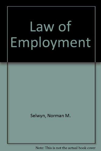 Law of Employment book