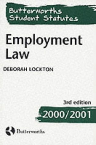 Employment Law (Butterworths Student Statutes) Law