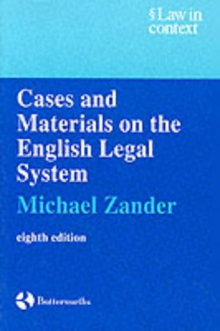 Cases And Materials: On The English Legal System book