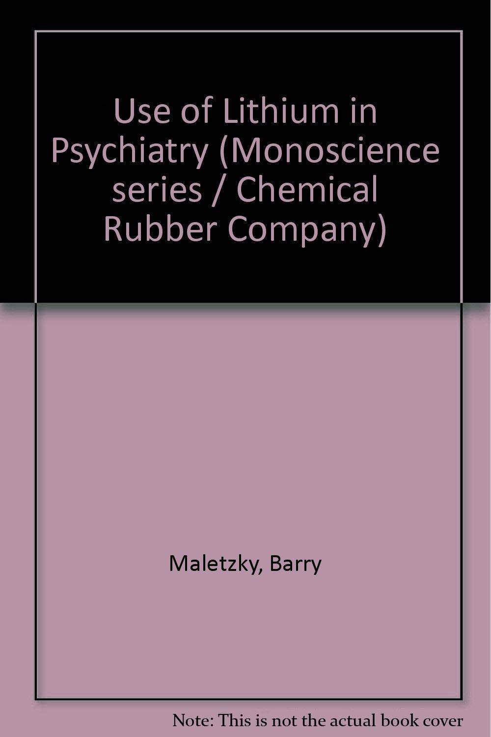 Use of Lithium in Psychiatry Books