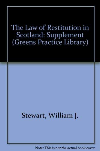 The Law of Restitution in Scotland (Supplement) book