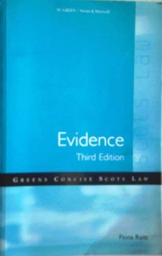 Law of Evidence in Scotland book