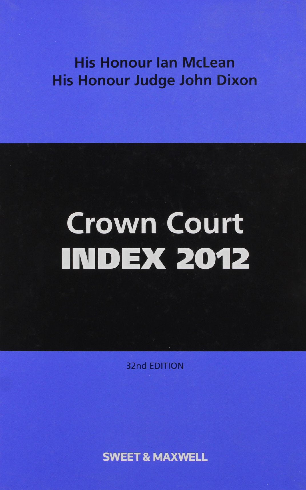 Crown Court Index 2012 book