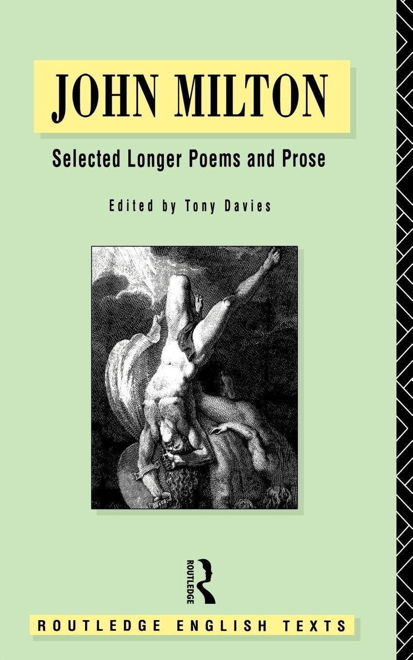 John Milton: Selected Longer Poems and Prose book
