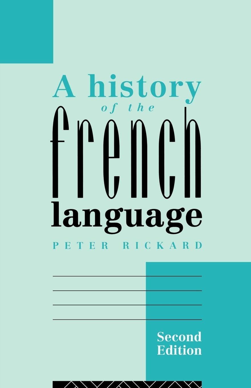 A History of the French Language Social Sciences