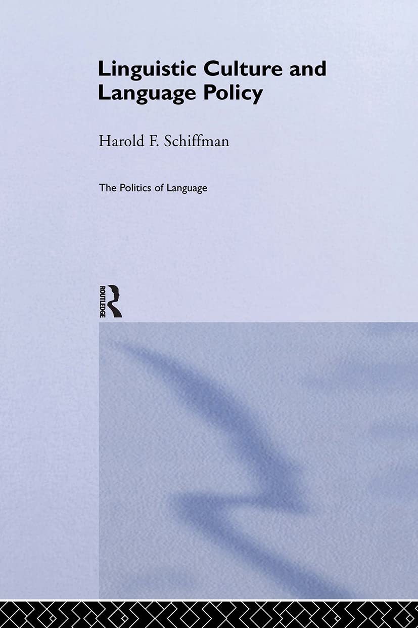 Product Image: Linguistic Culture and Language Policy
